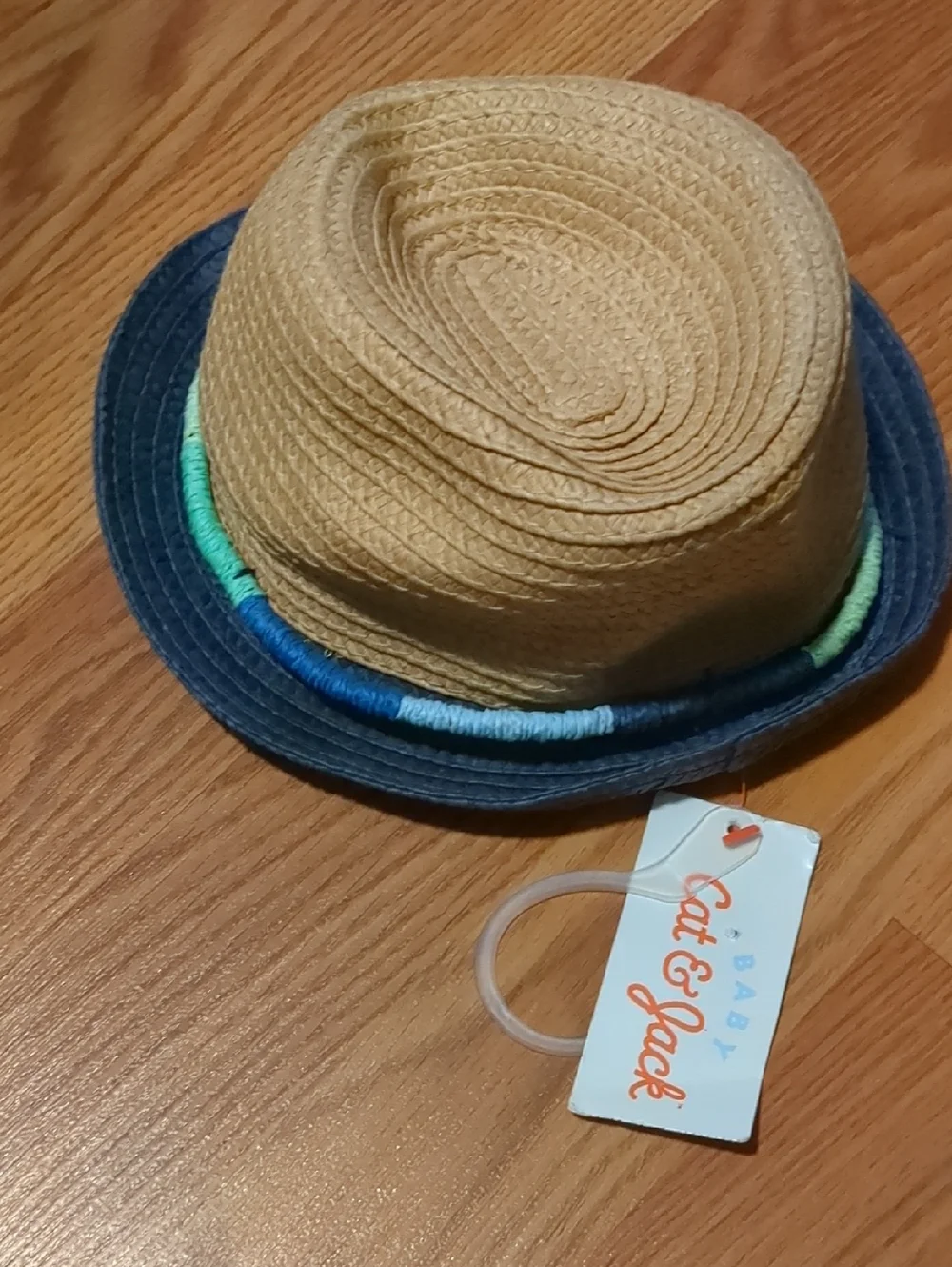 Cat & Jack baby straw fedora hat